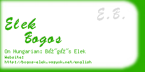 elek bogos business card